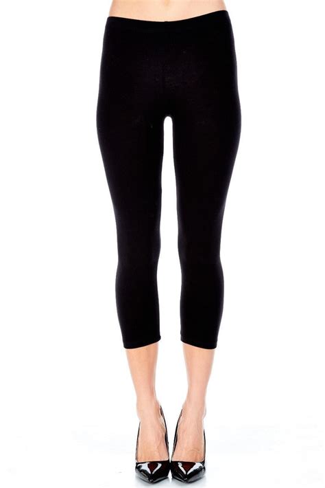 cotton spandex capri leggings|More.